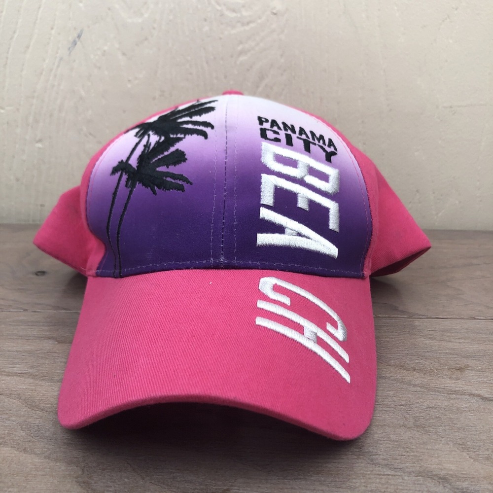 Panama City Beach Florida Hat Adult Pink Snapback Cap